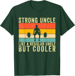 Workout Strong Uncle Design Weightlifting Uncle T-Shirt - T-Shirt | Forest