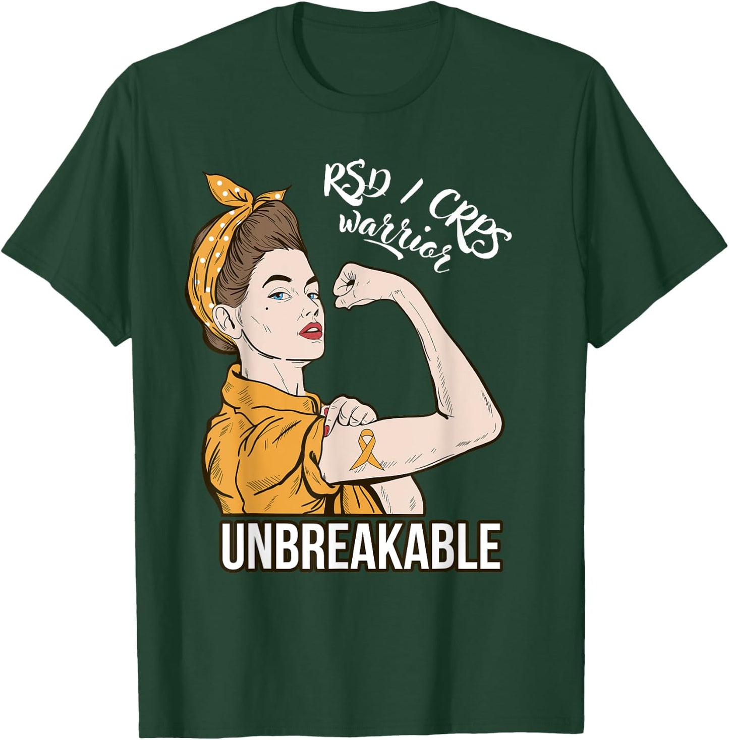 RSD CRPS Awareness CRPS Warrior Unbreakable Gift T-Shirt - T-Shirt | Forest