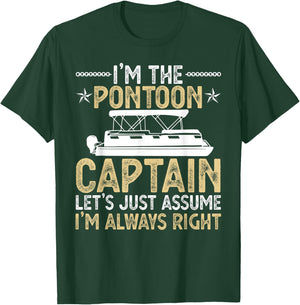 Super Sexy Pontoon Captain Ever Funny Boat Lover gift Men T-Shirt - T-Shirt | Forest