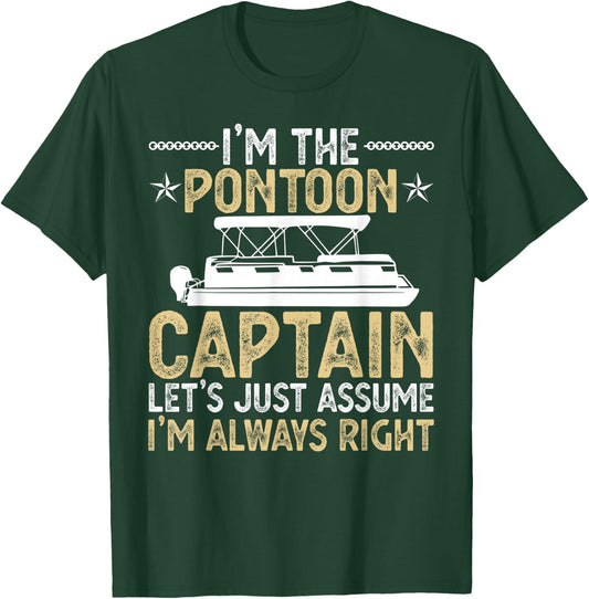 Super Sexy Pontoon Captain Ever Funny Boat Lover gift Men T-Shirt - T-Shirt | Forest