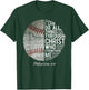 Christian Baseball Men Boys Kids Philippians Religious Gifts T-Shirt - T-Shirt | Forest