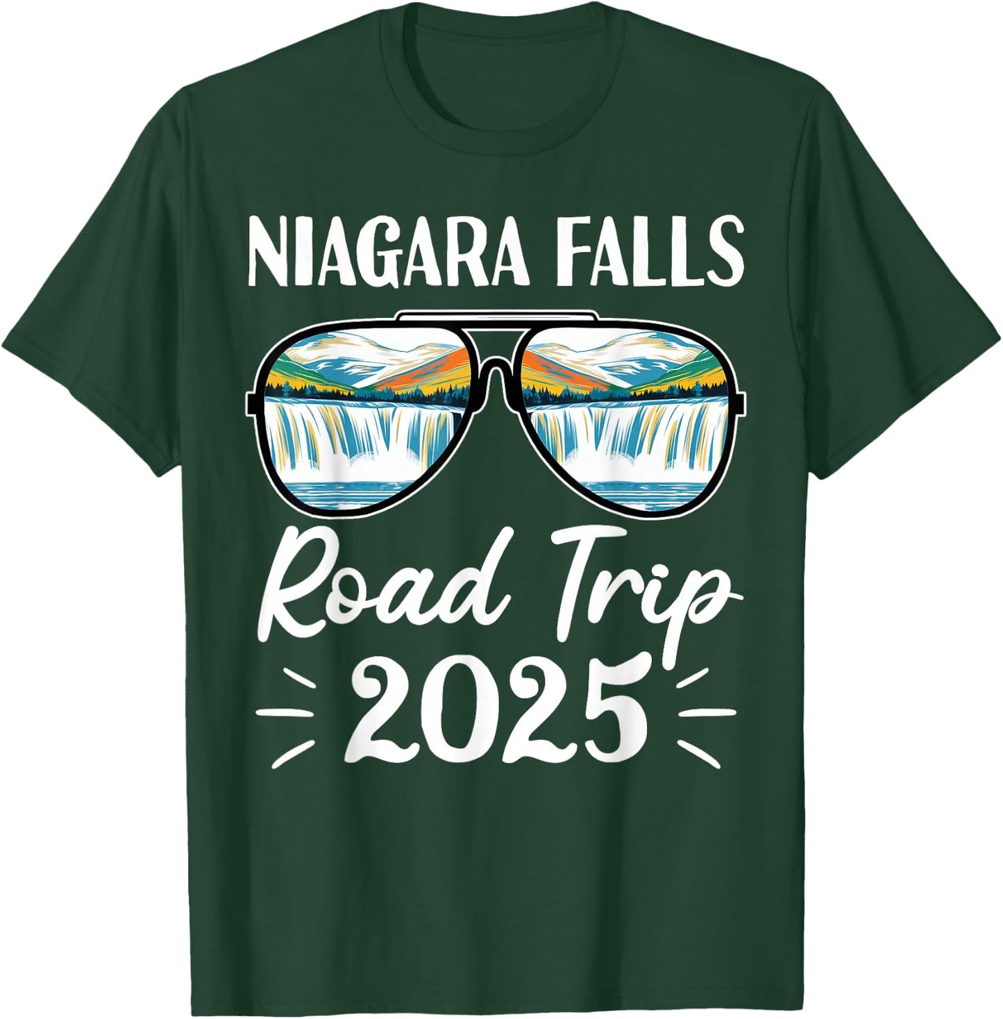 Niagara Falls Road Trip 2025 Sunglasses Family Vacation 2025 T-Shirt - T-Shirt | Forest