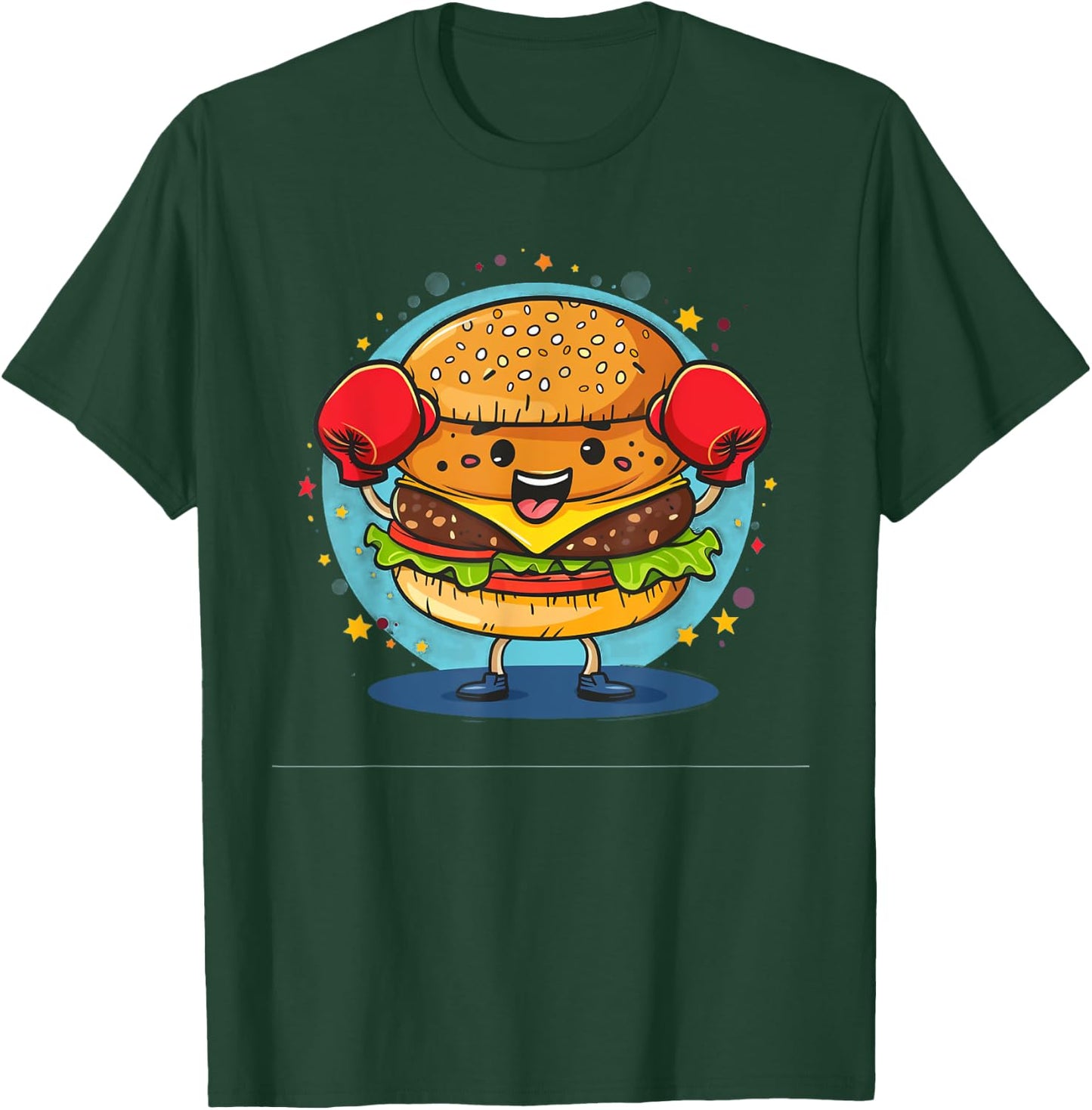 Smash Burger Costume with funny boxing Gloves Costume T-Shirt - T-Shirt | Forest