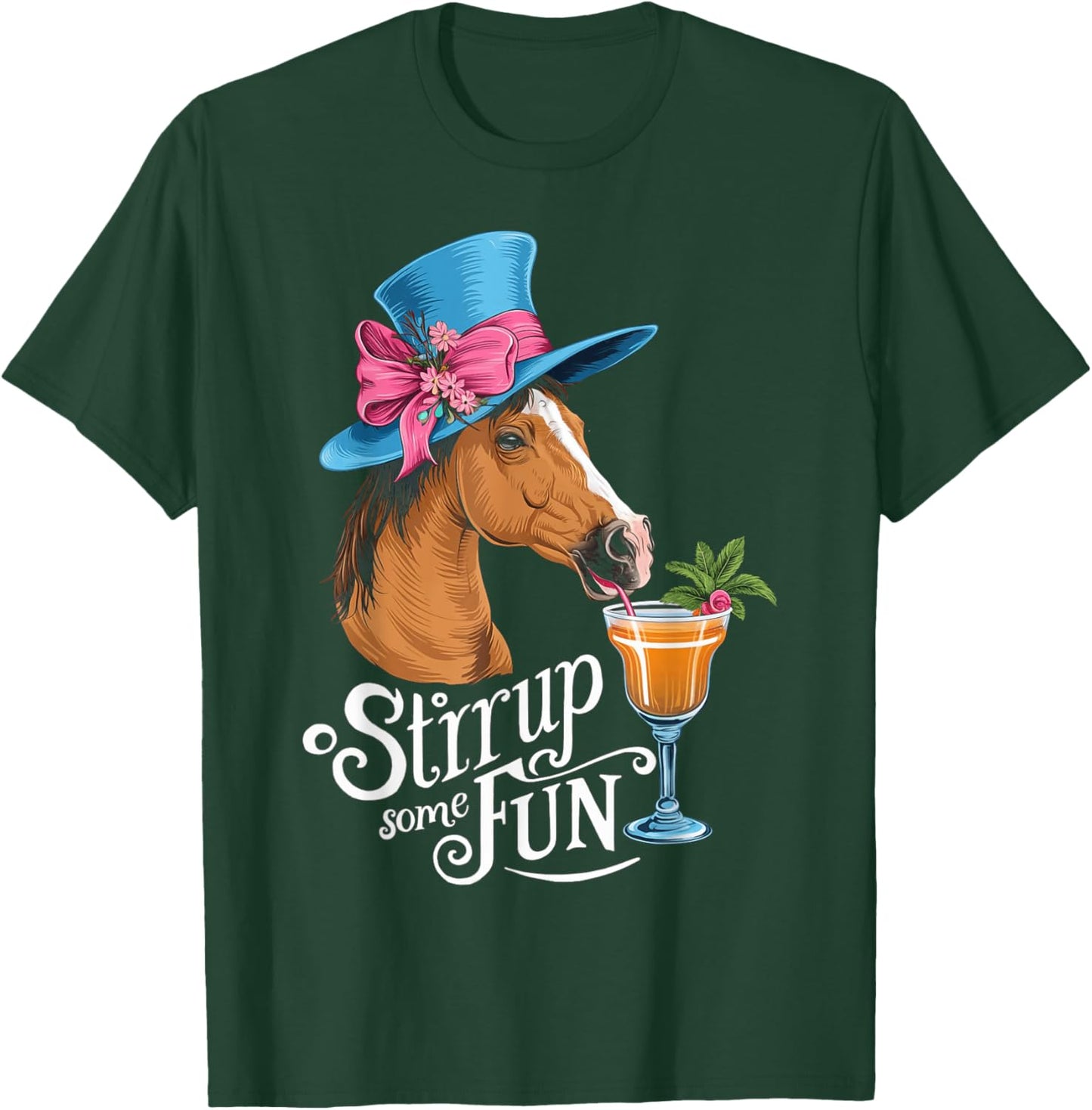 Stirrup Some Fun at the Horse Derby Party T-Shirt - T-Shirt | Forest