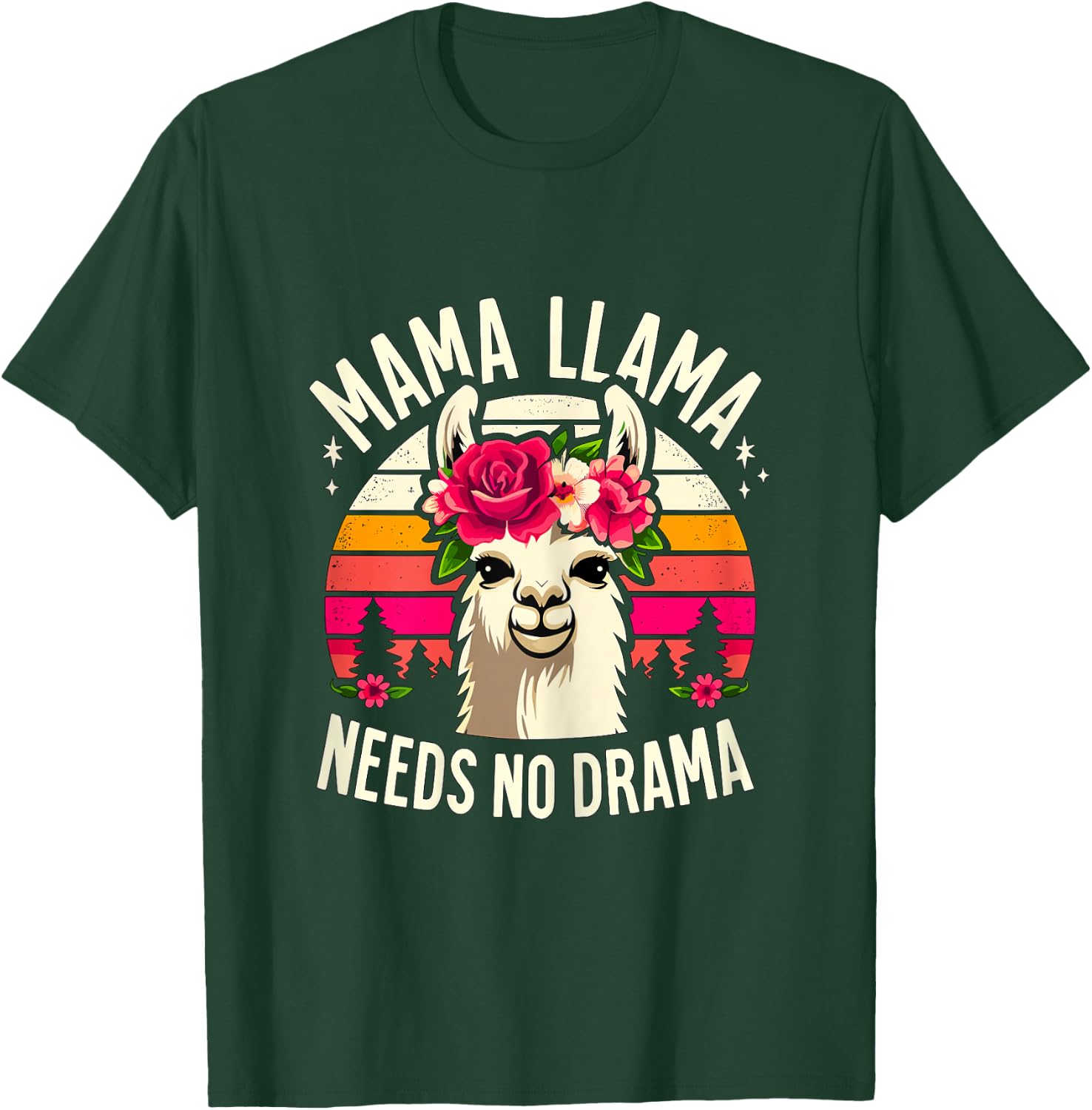 Mama Llama needs no Drama Alpaca Llama T-Shirt - T-Shirt | Forest