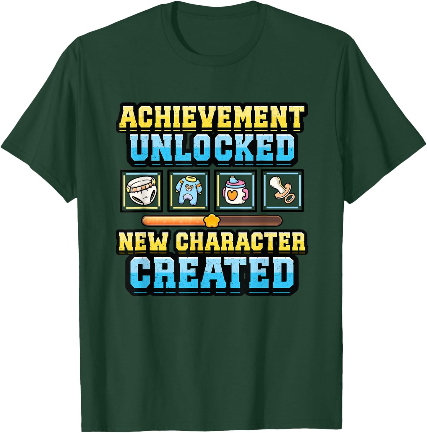 New Character Created - Pregnancy Announcement Gamer T-Shirt - T-Shirt | Forest