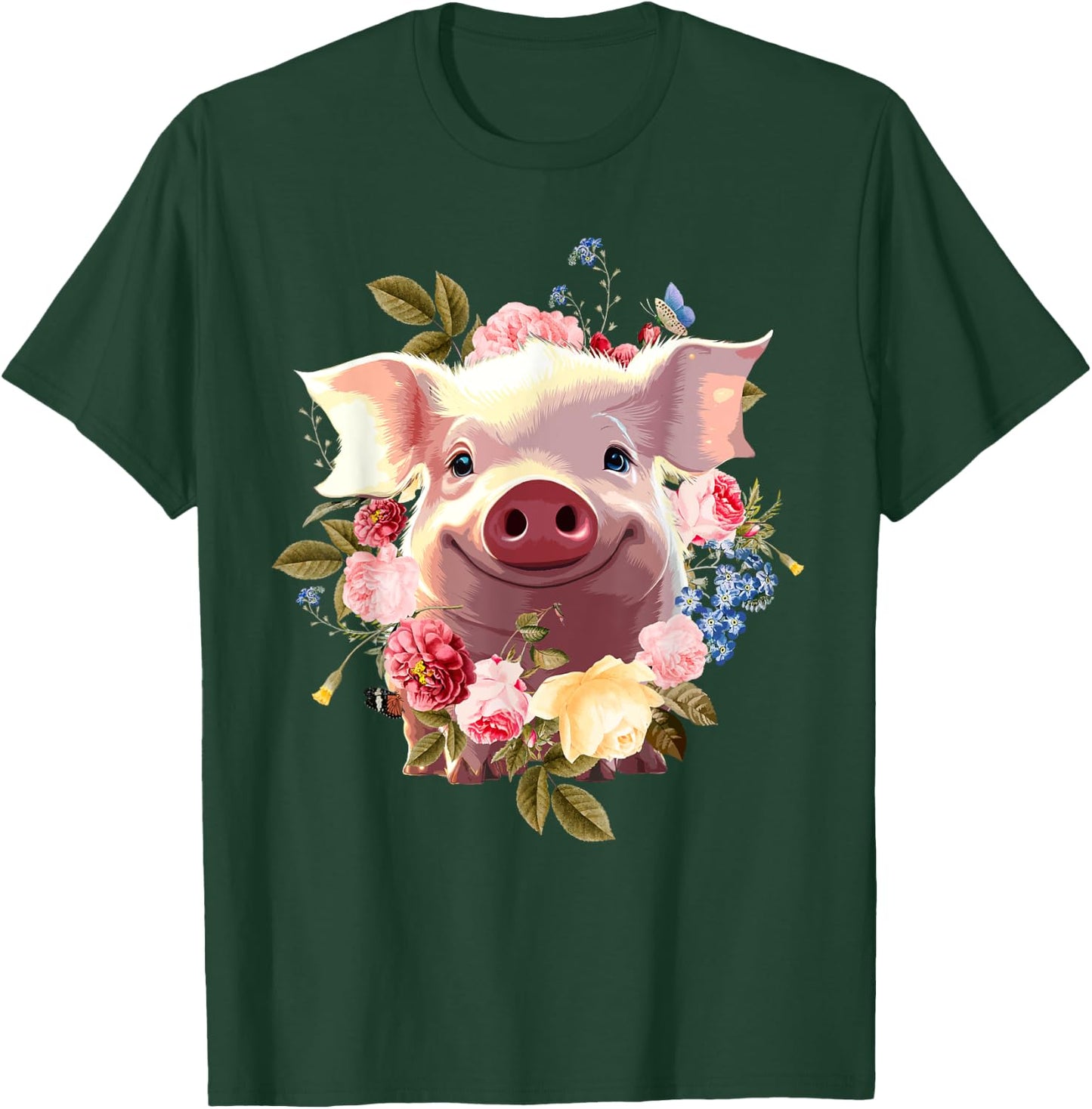 Cute Pig Lover Art Girls Unique Piggy Pig Related T-Shirt - T-Shirt | Forest