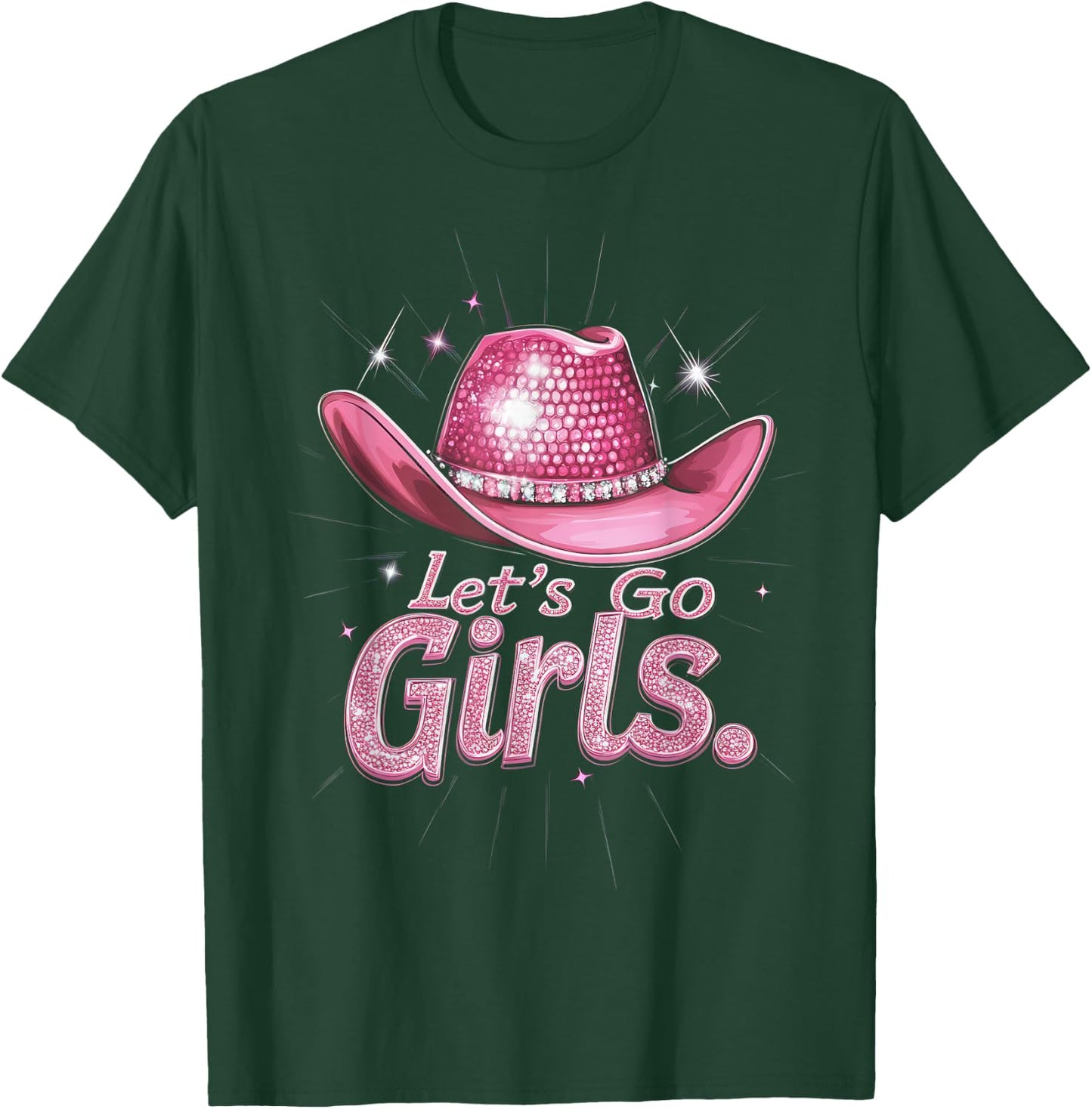 The Rodeo Cowgirl Fan Co. Western Cowgirl Rodeo Disco Retro Bachelorette Party T-Shirt - T-Shirt | Forest