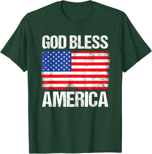 God Bless America Patriotic Happy 4th of July , Women T-Shirt - T-Shirt | Forest