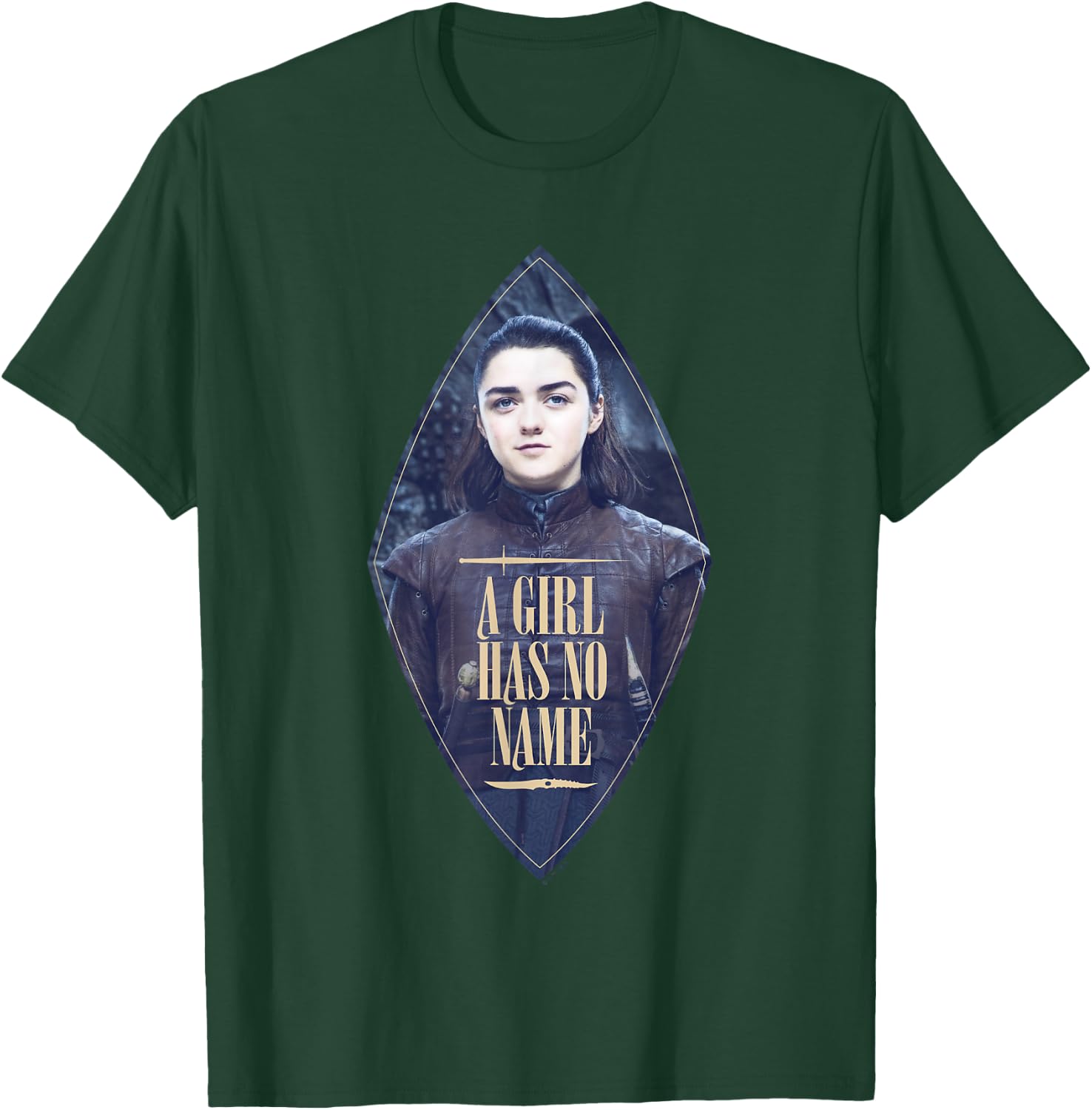 Game Of Thrones Arya Stark Girl Has No Name Diamond Portrait T-Shirt - T-Shirt | Forest