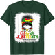Black Medical Assistant Messy Bun Celebrate Juneteenth Afro T-Shirt - T-Shirt | Forest