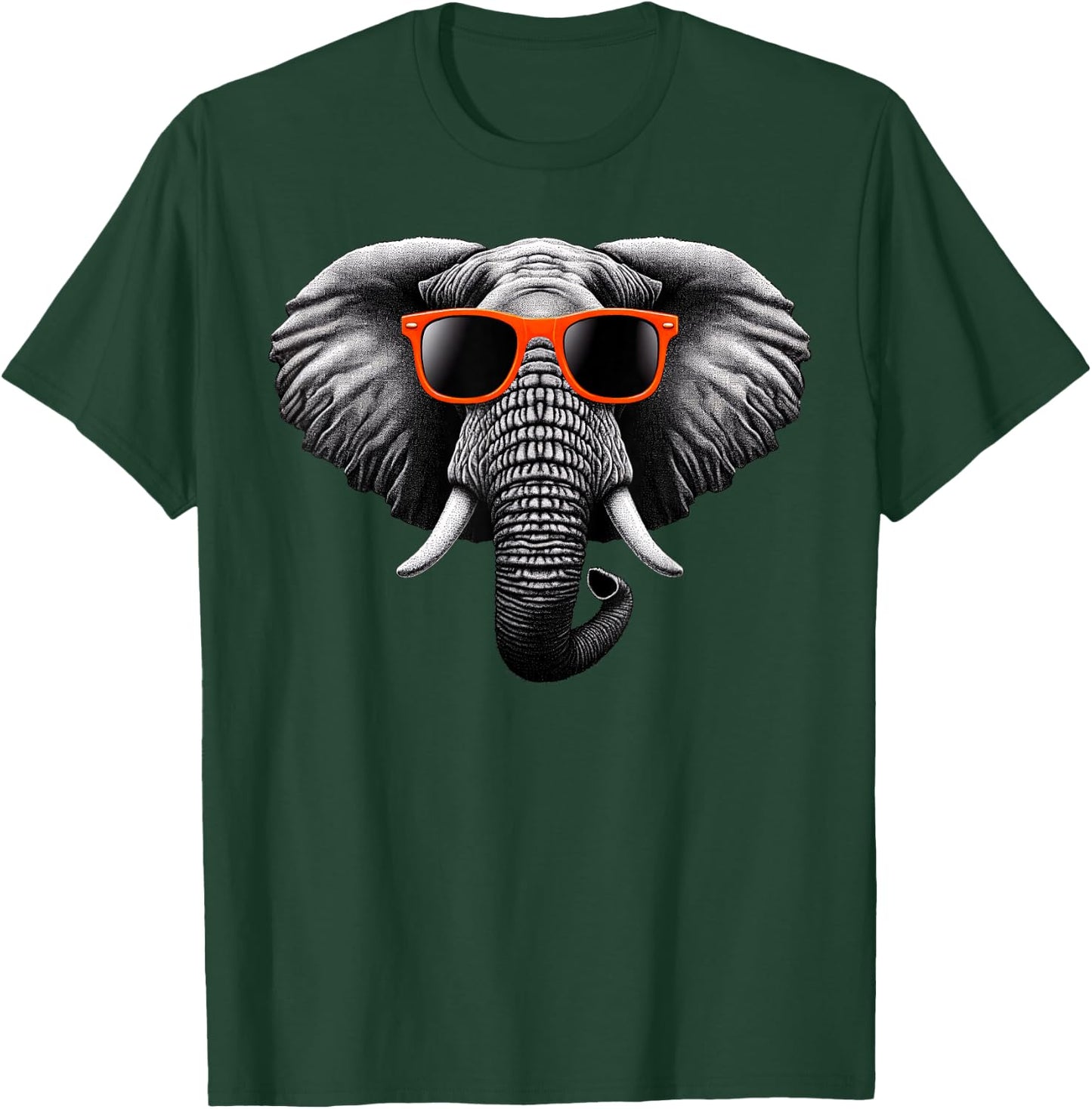Cool Elephant Wearing Sunglasses Graphic Art T-Shirt - T-Shirt | Forest