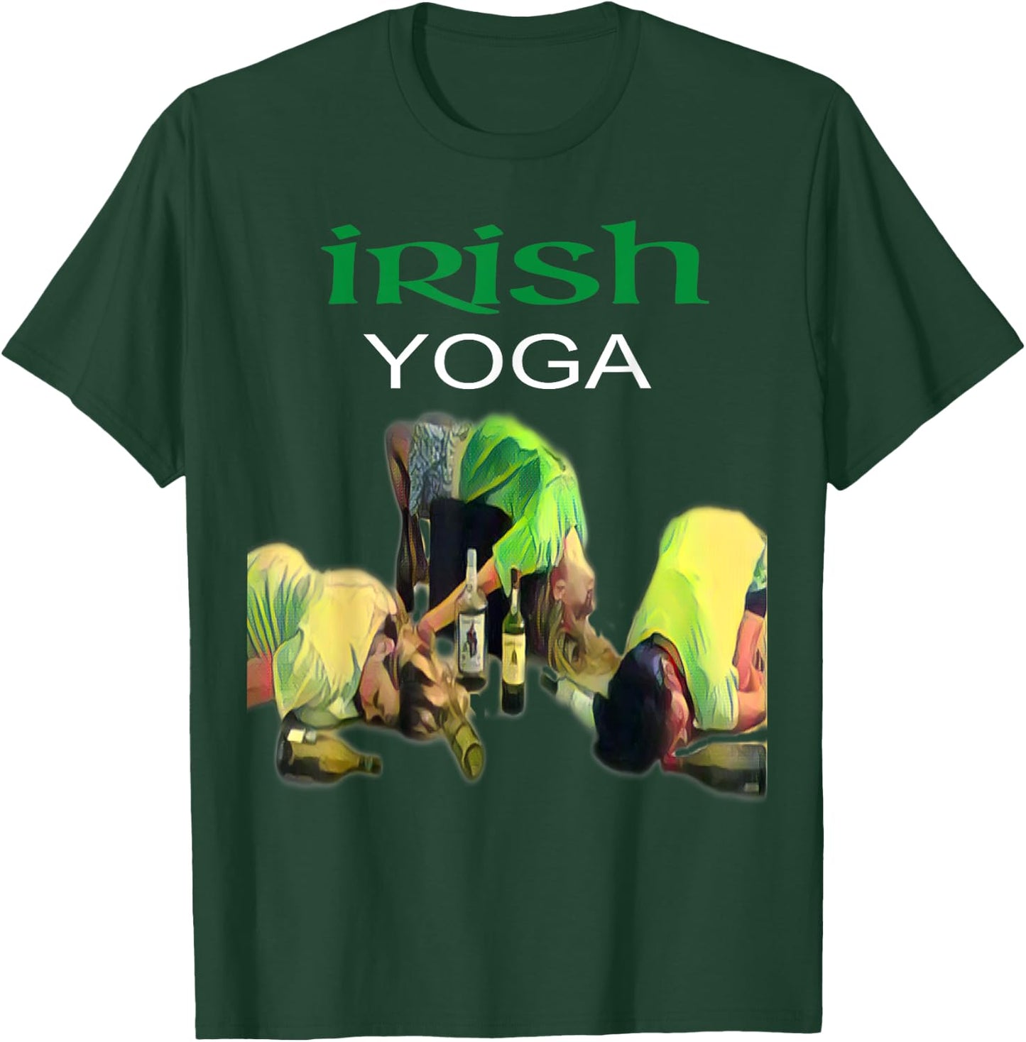 Irish Yoga Drinking T Shirt T-Shirt - T-Shirt | Forest
