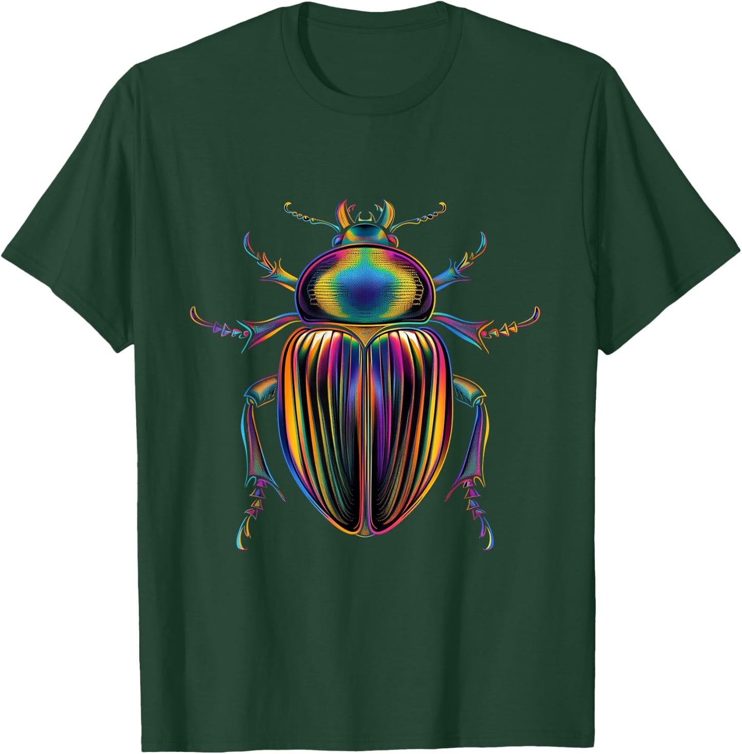 Scarab Beetle Colourful Insects Beetle Entomology Scarabaeus T-Shirt - T-Shirt | Forest