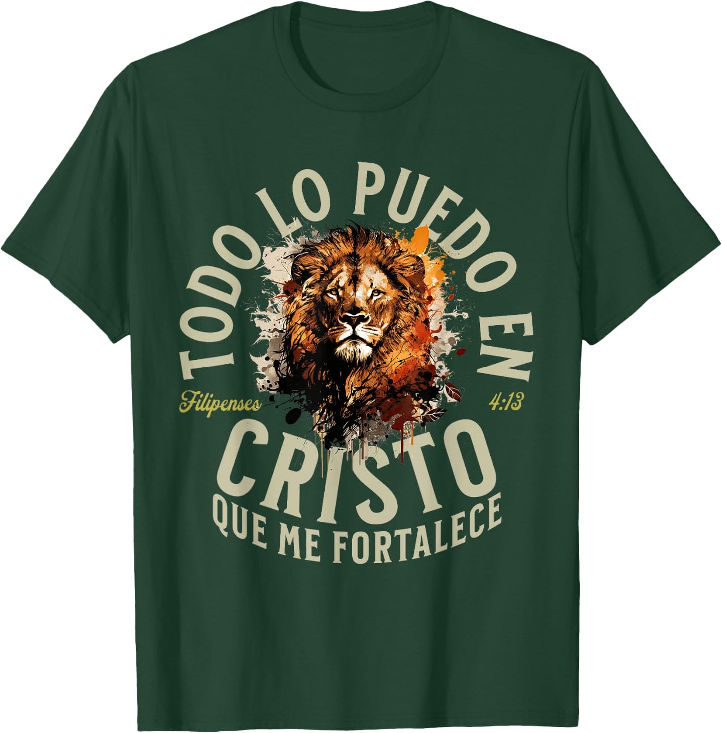 Christian Bible Verse in Spanish Todo Lo Puedo En Cristo T-Shirt - T-Shirt | Forest