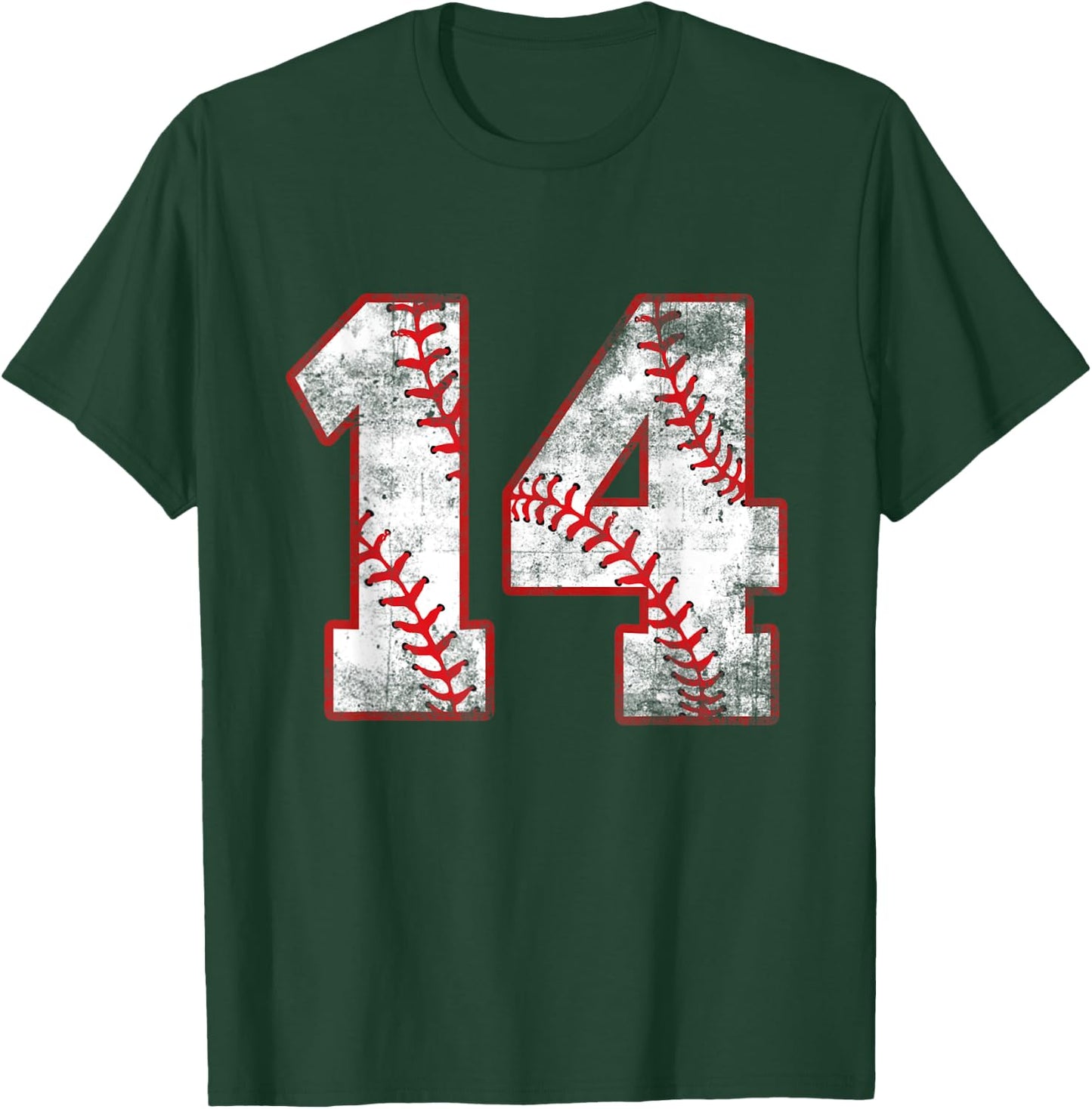 Baseball 14 Jersey 14th Birthday Gifts 14 Year Old Boys Kids T-Shirt - T-Shirt | Forest