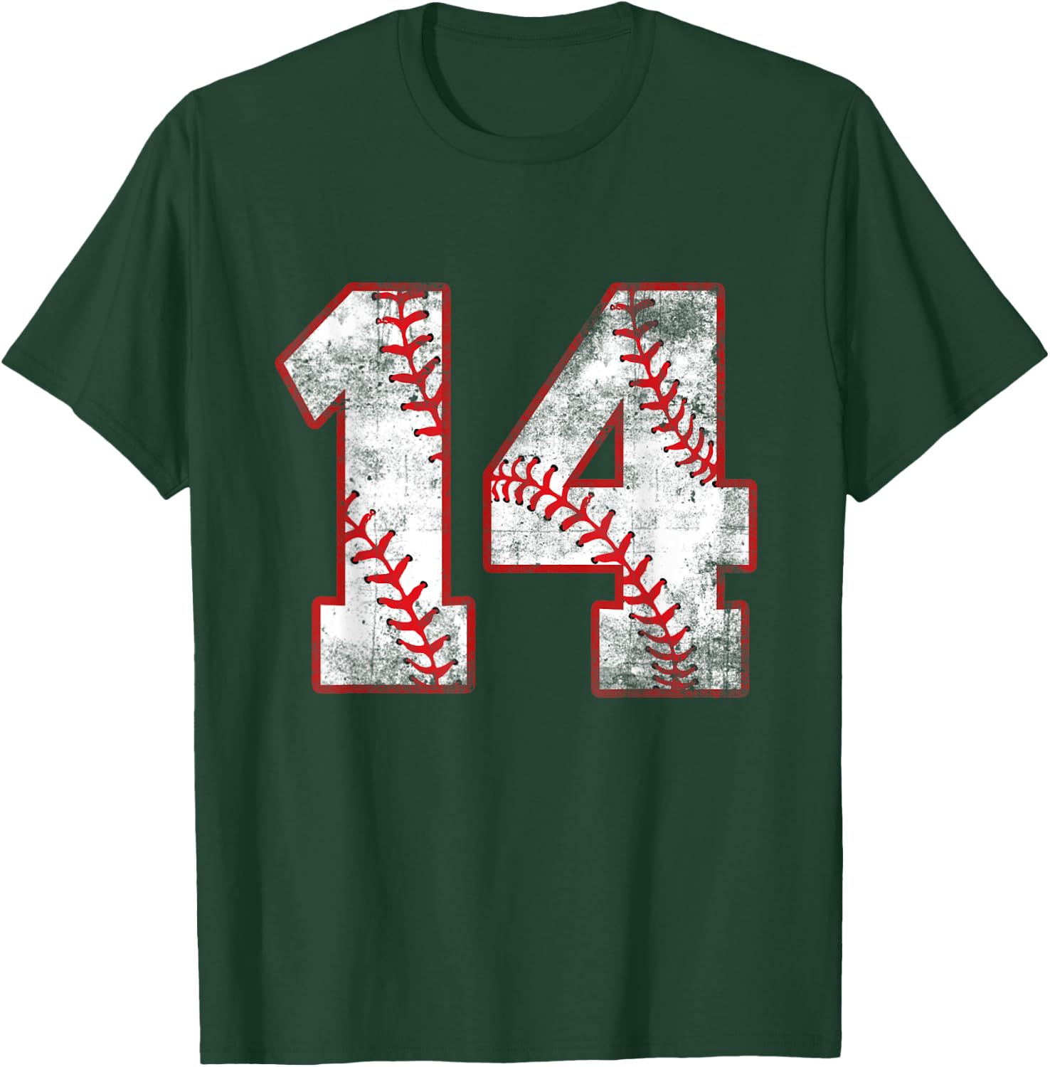Baseball 14 Jersey 14th Birthday Gifts 14 Year Old Boys Kids T-Shirt - T-Shirt | Forest