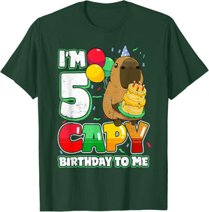 5 Years Old Capy Birthday to me 5th Birthday Capybara T-Shirt - T-Shirt | Forest