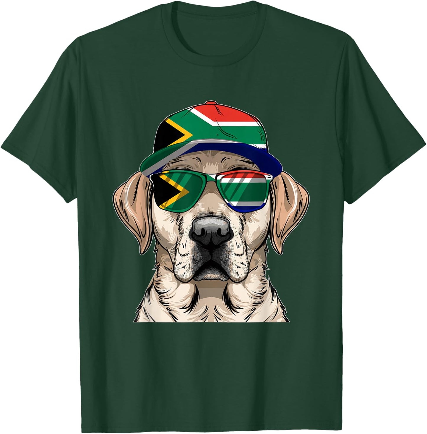South African Flag Dog Owner Souvenirs Products South Africa T-Shirt - T-Shirt | Forest