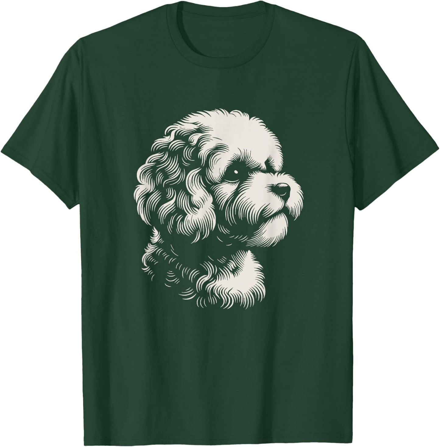 Maltipoo Dog Face Art Design And Men T-Shirt - T-Shirt | Forest