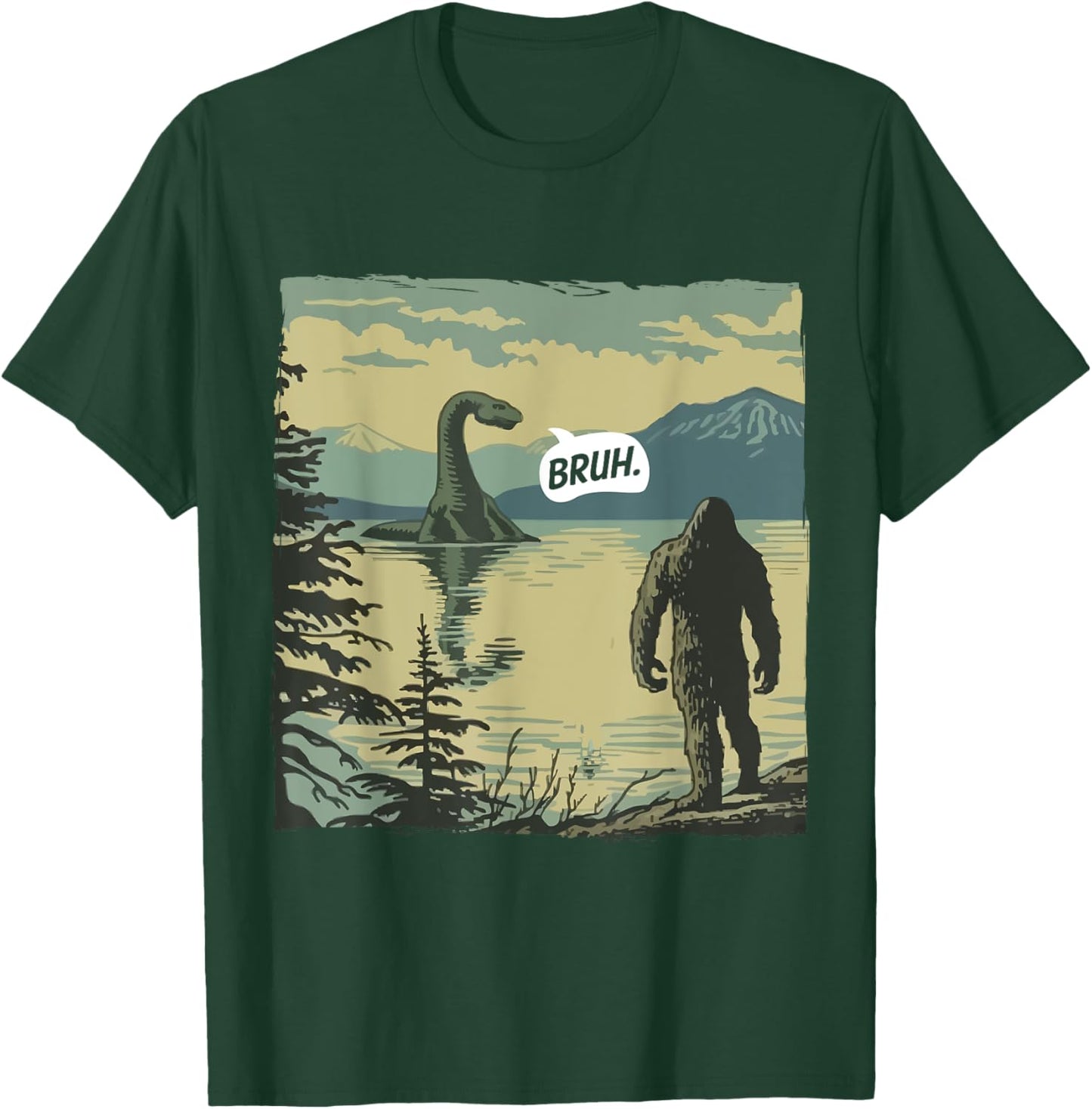 Bruh Bigfoot T-Shirt - T-Shirt | Forest