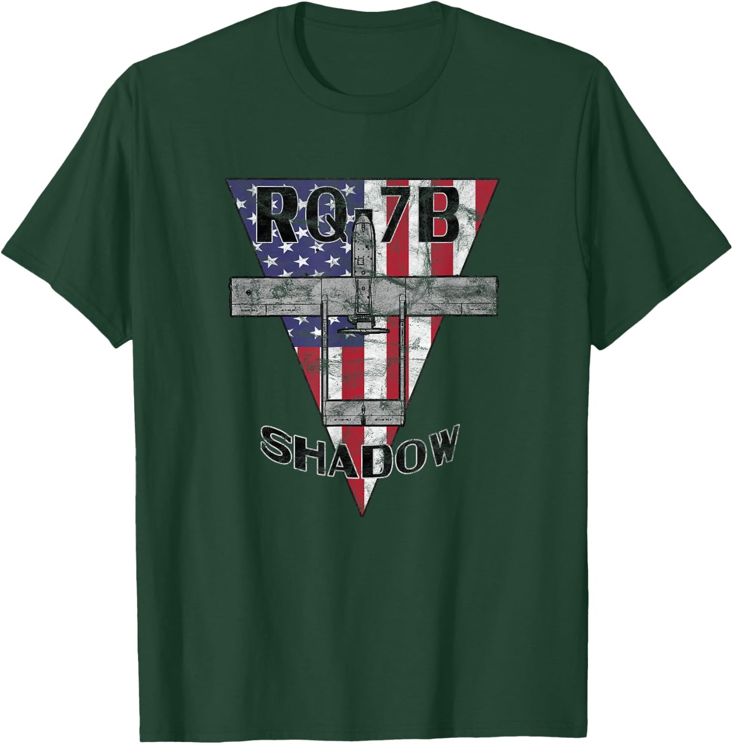 RQ-7B Shadow UAV Drone RPV Pilot Patriotic Vintage T-Shirt - T-Shirt | Forest