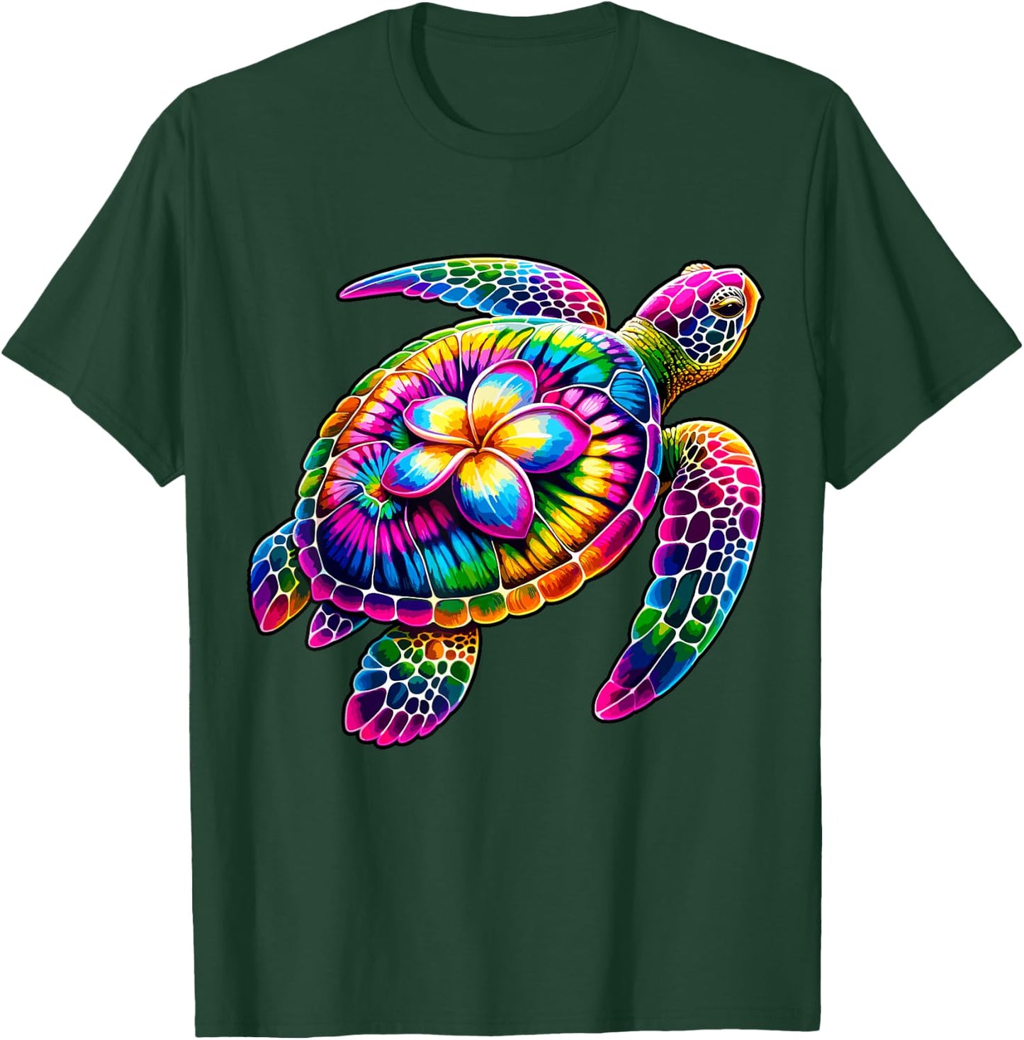 Hawaiian Sea Turtle Tie-Dye Hawaii Vacation Beach Summer T-Shirt - T-Shirt | Forest