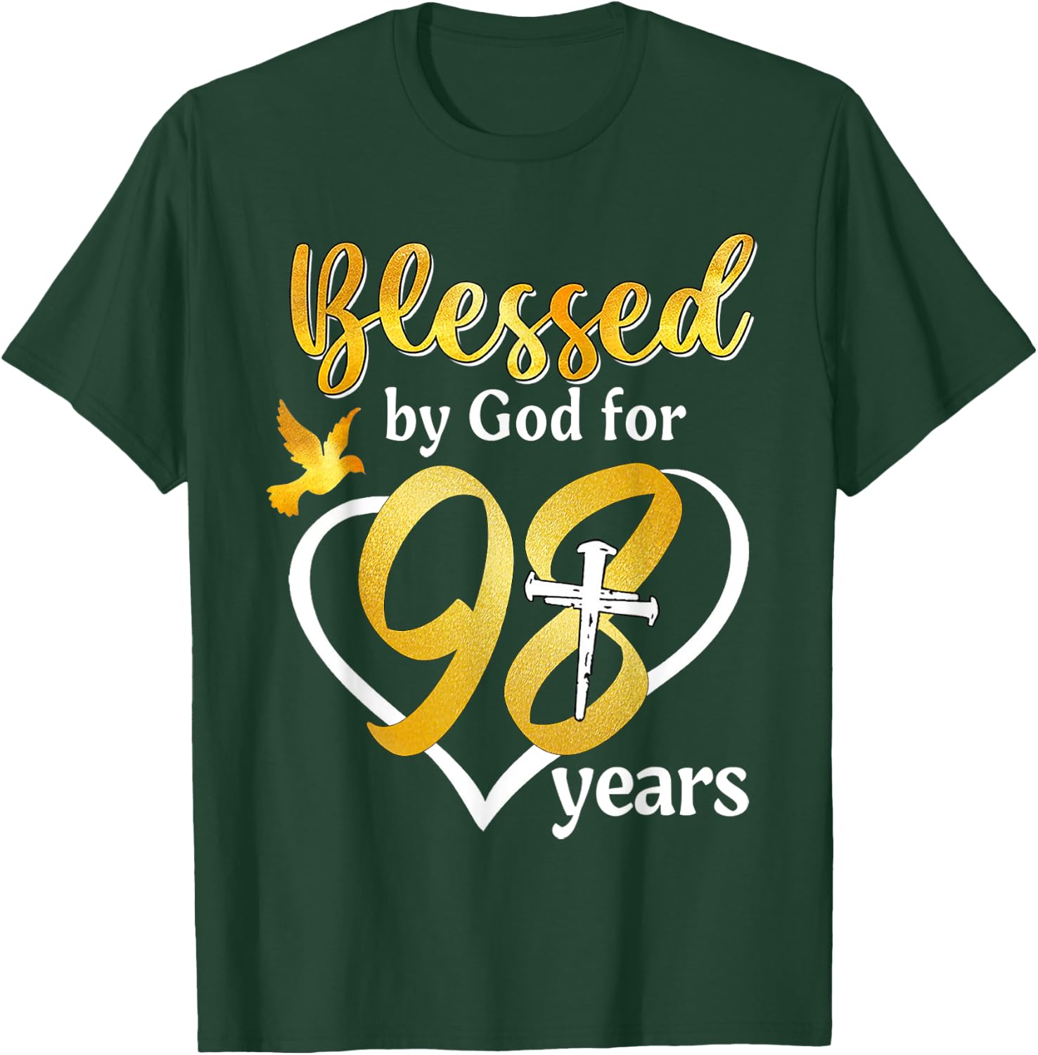 Blessed By God For 98 Years Old 98th Birthday Party Women T-Shirt - T-Shirt | Forest