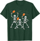 Funny Skeletons Playing Pickleball Halloween T-Shirt - T-Shirt | Forest