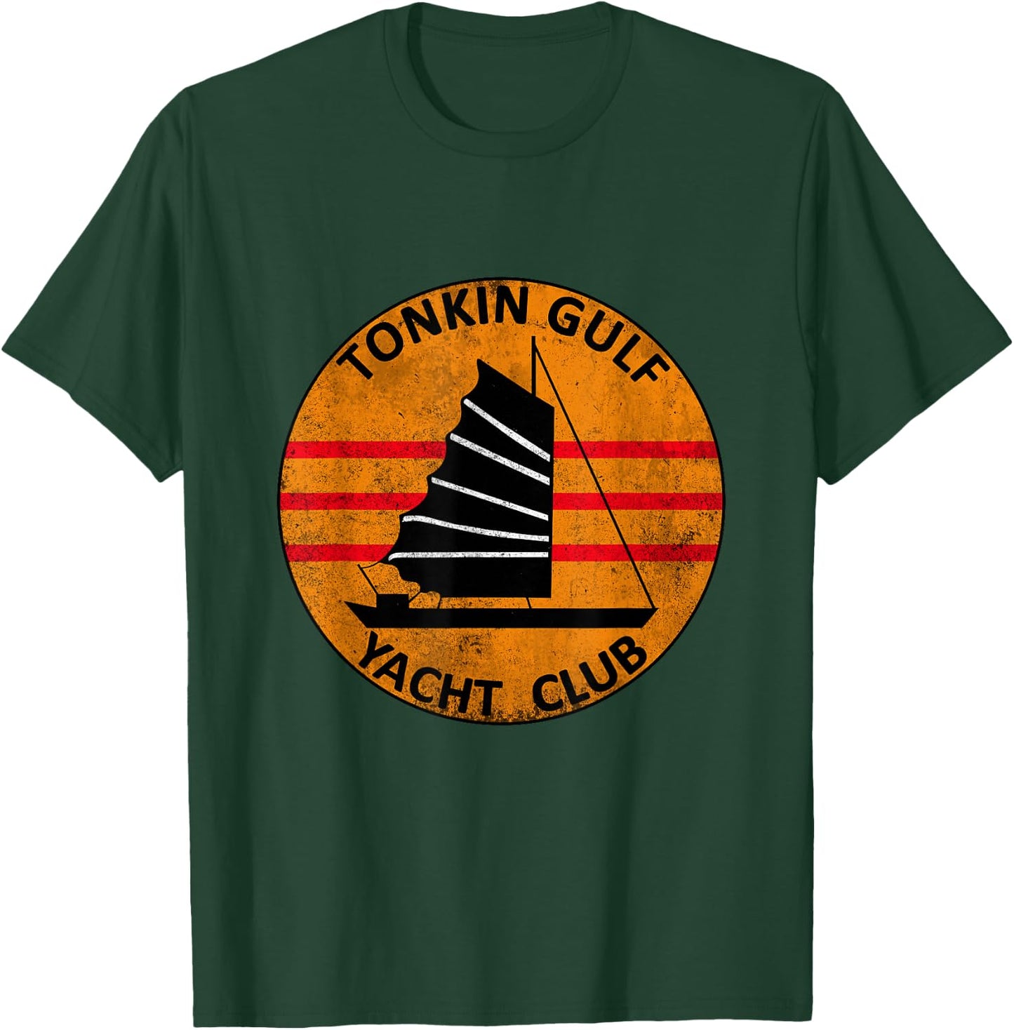 Tonkin Gulf Yacht Club 7th Fleet Vietnam Patch Tonkin Gulf T-Shirt - T-Shirt | Forest