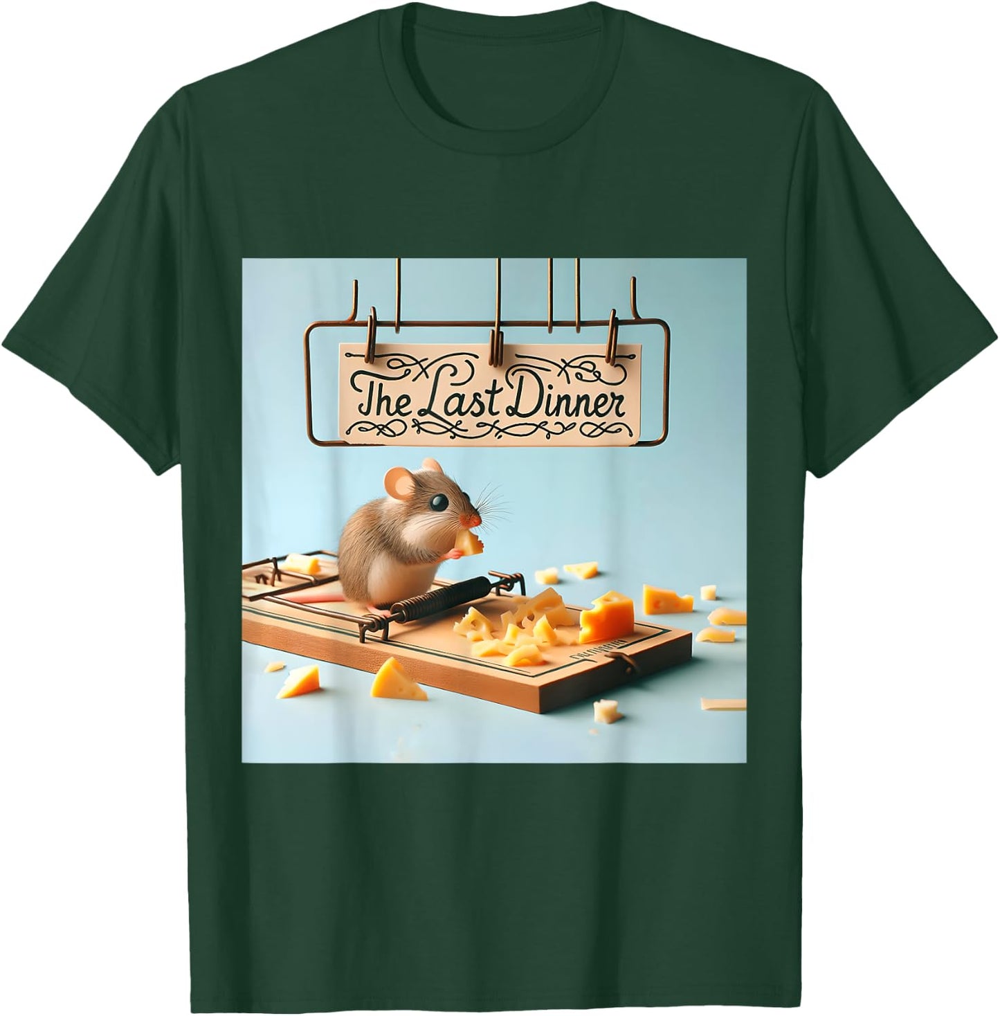 Fantasy Cute Mouse Cheese Mousetrap T-Shirt - T-Shirt | Forest