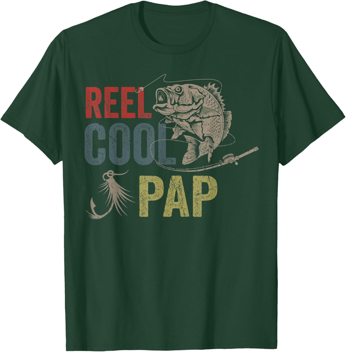 Reel Cool Pap Fishing Father's Day Gift T-Shirt - T-Shirt | Forest