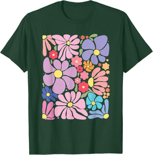 Boho Wildflowers Floral Nature Flower Nature Lover T-Shirt - T-Shirt | Forest
