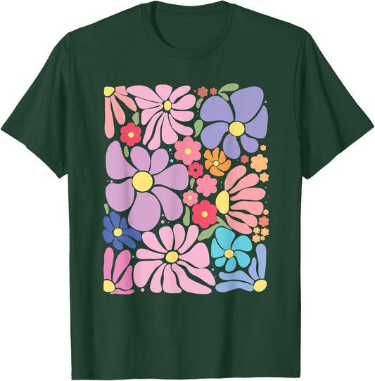 Boho Wildflowers Floral Nature Flower Nature Lover T-Shirt - T-Shirt | Forest