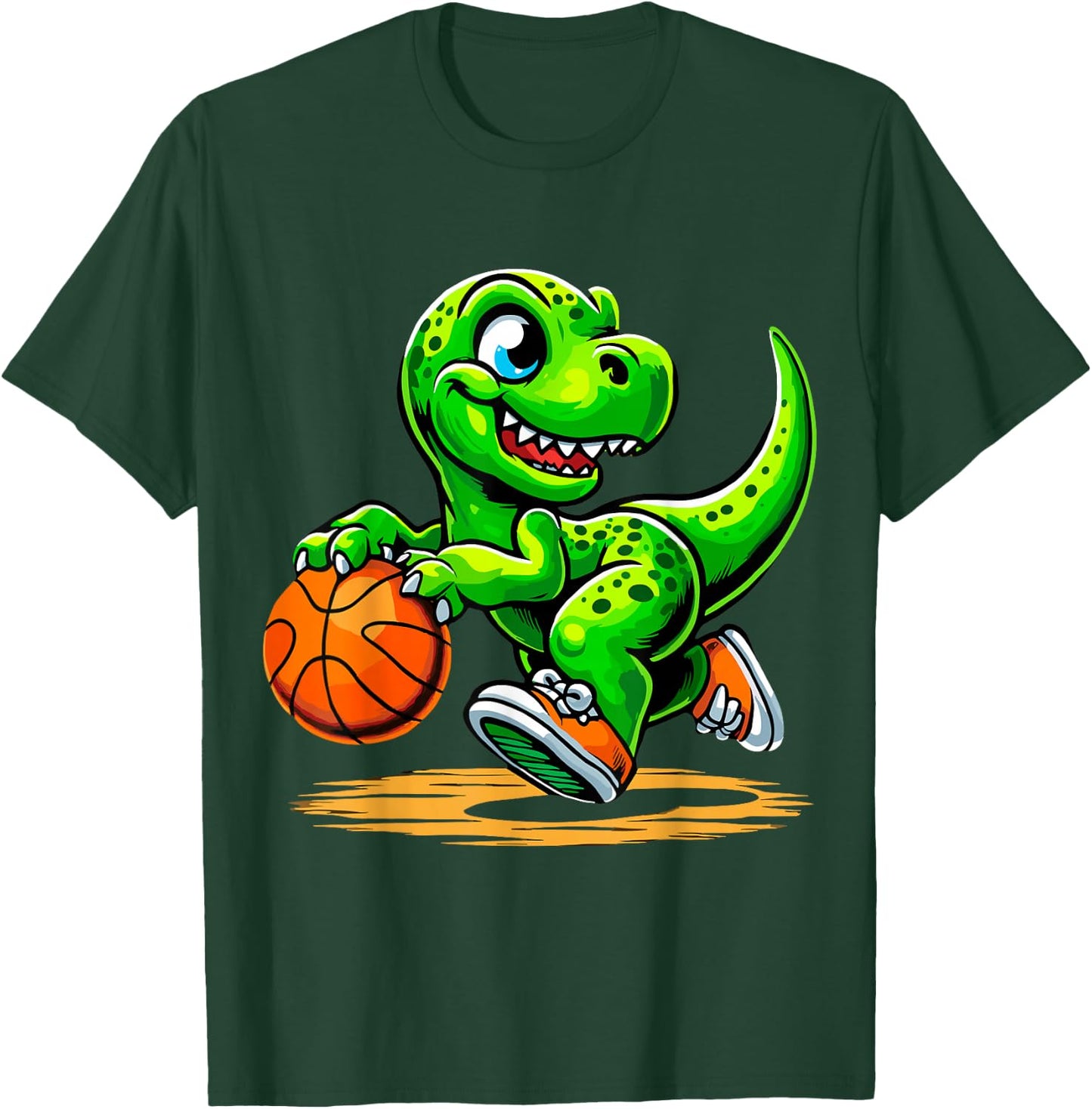T-Rex Basketball Player Dinosaur T-Shirt - T-Shirt | Forest