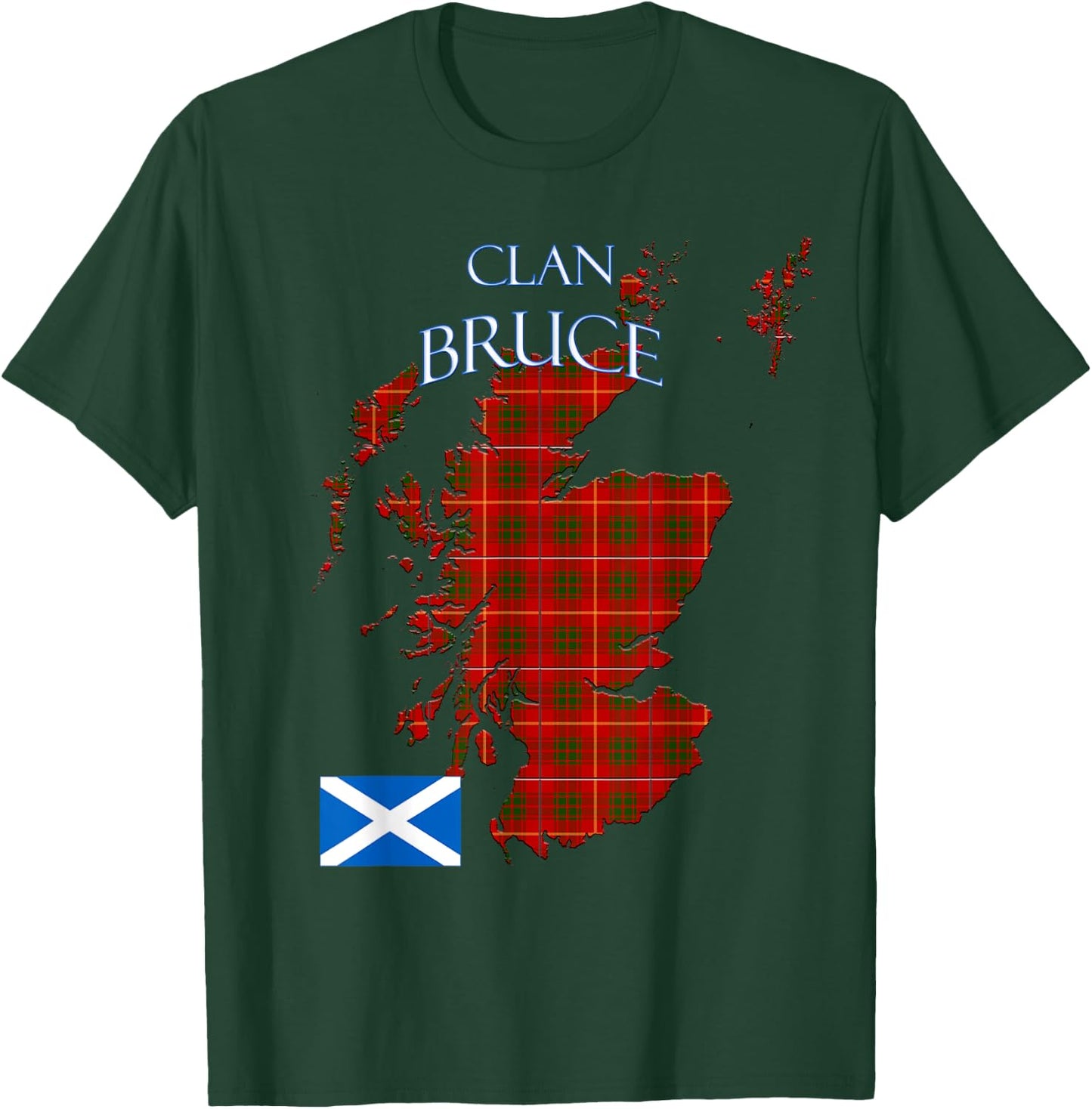 Bruce Scottish Clan Tartan Scotland T-Shirt - T-Shirt | Forest