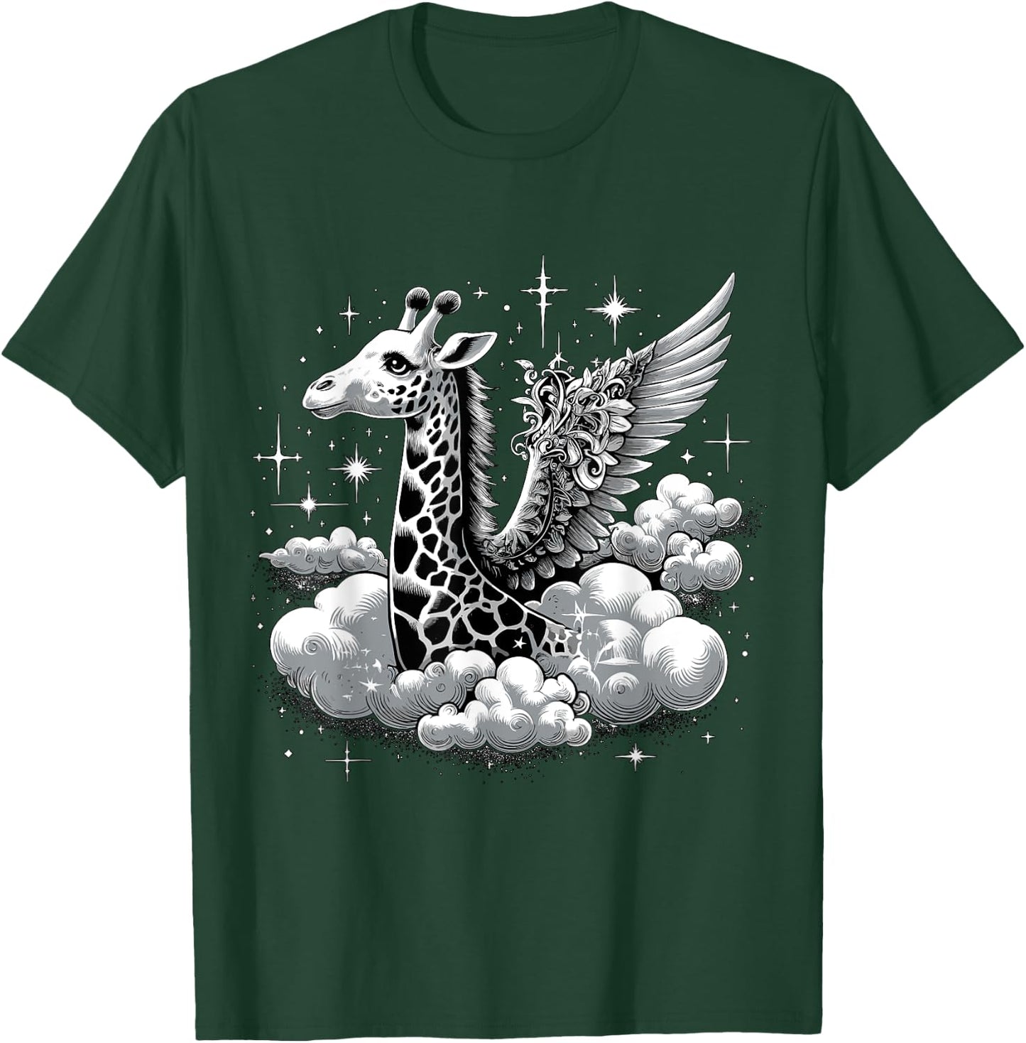 Giraffe with Wings Angel Giraffe T-Shirt - T-Shirt | Forest