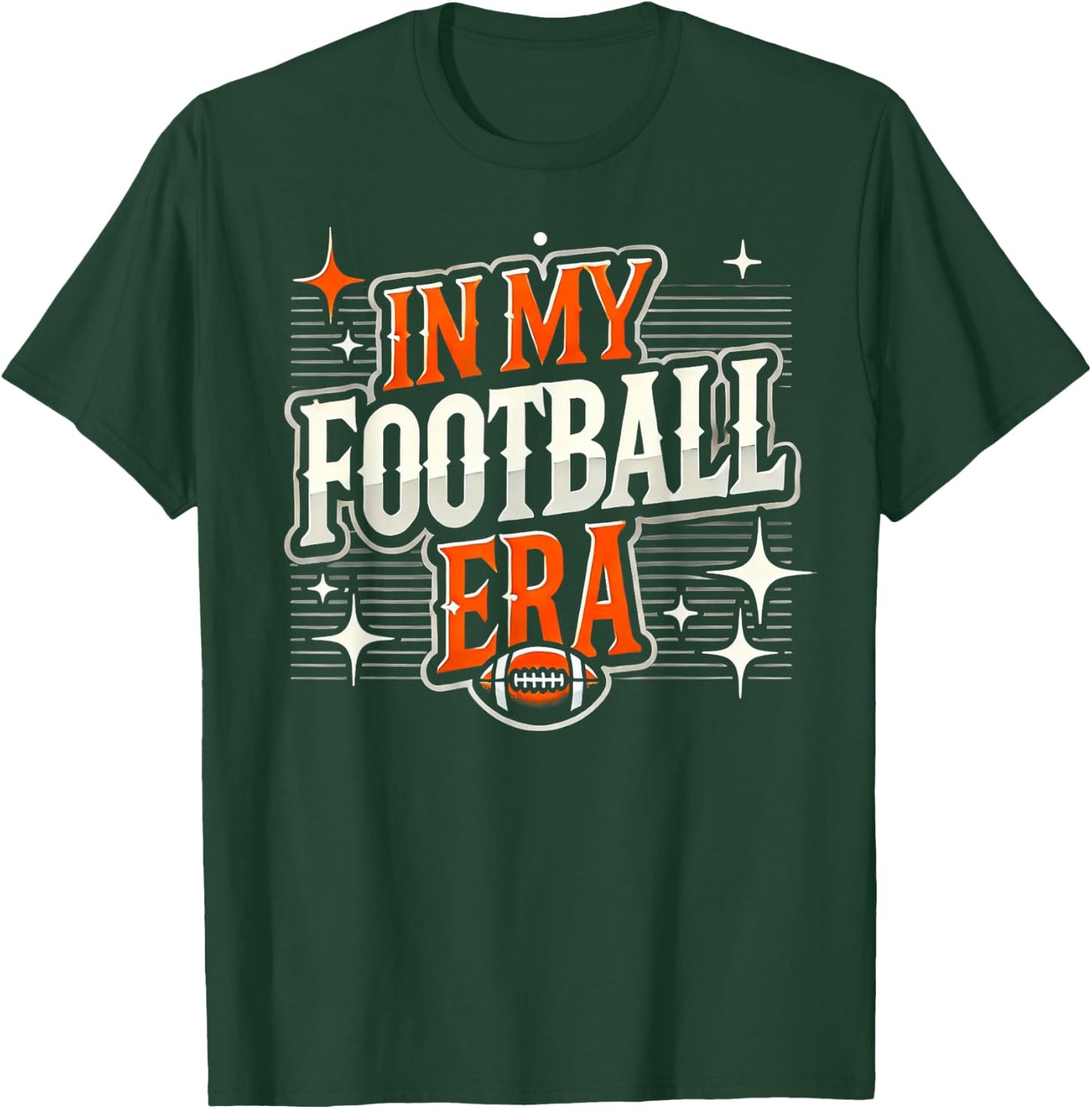 In My Football Era Funny Fan Football Player Retro T-Shirt - T-Shirt | Forest