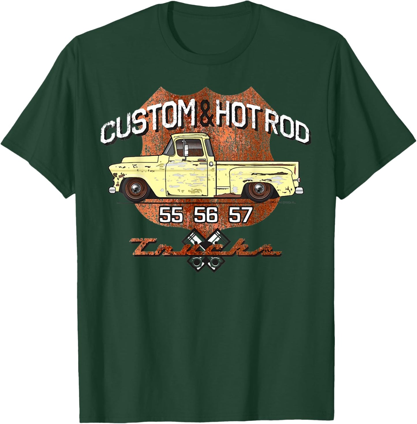 55 56 57 Chevys Truck T-Shirt - T-Shirt | Forest