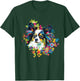 Artful Papillon Designs Floral Pop Art Papillon - -Adults & -Kids - Black - Small - Short Sleeve - Classic Fit - Round Neck T-Shirt - T-Shirt | Forest