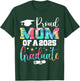 Proud Mom of a 2025 Graduate Class Senior Graduation Mother T-Shirt - T-Shirt | Forest
