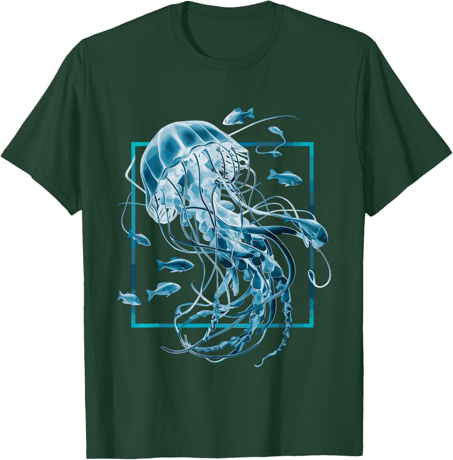 Jellyfish and Fishes in Sea T-Shirt - T-Shirt | Forest