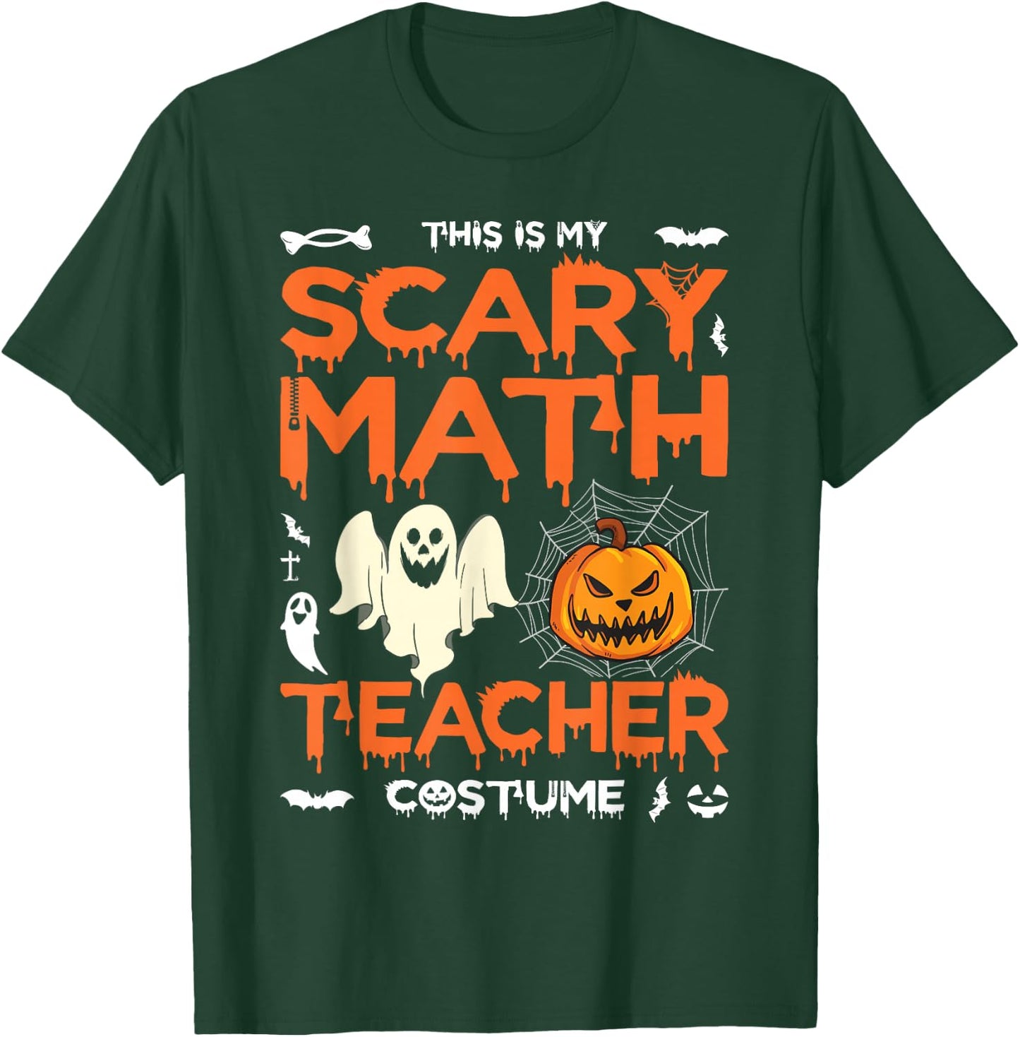 Scary Math Teacher Halloween Costume Math Teacher T-Shirt - T-Shirt | Forest