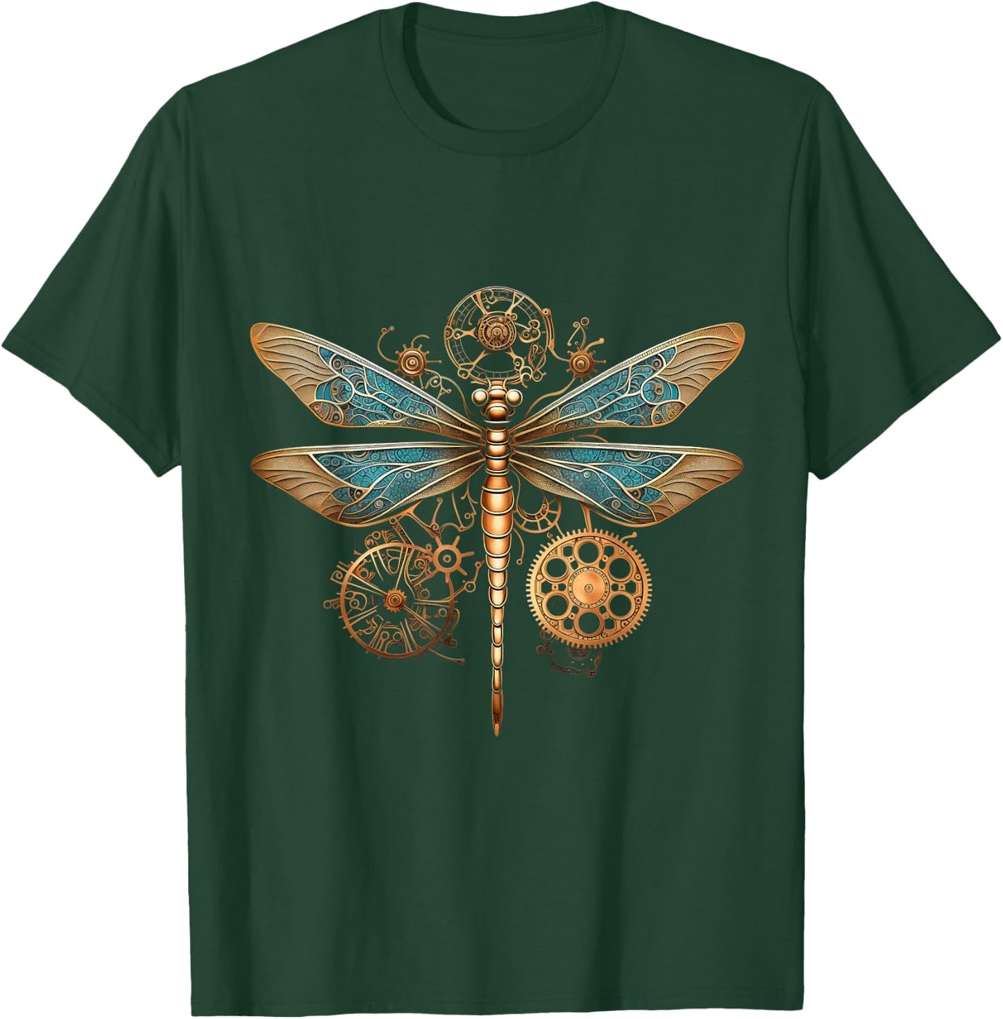 Dragonfly Steam Punk Insect Art Engineer Steampunk Dragonfly T-Shirt - T-Shirt | Forest