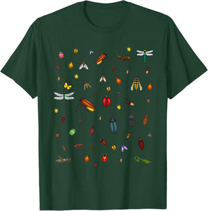 Cute Bugs Designs Women Insect Collectors Lovers T-Shirt - T-Shirt | Forest