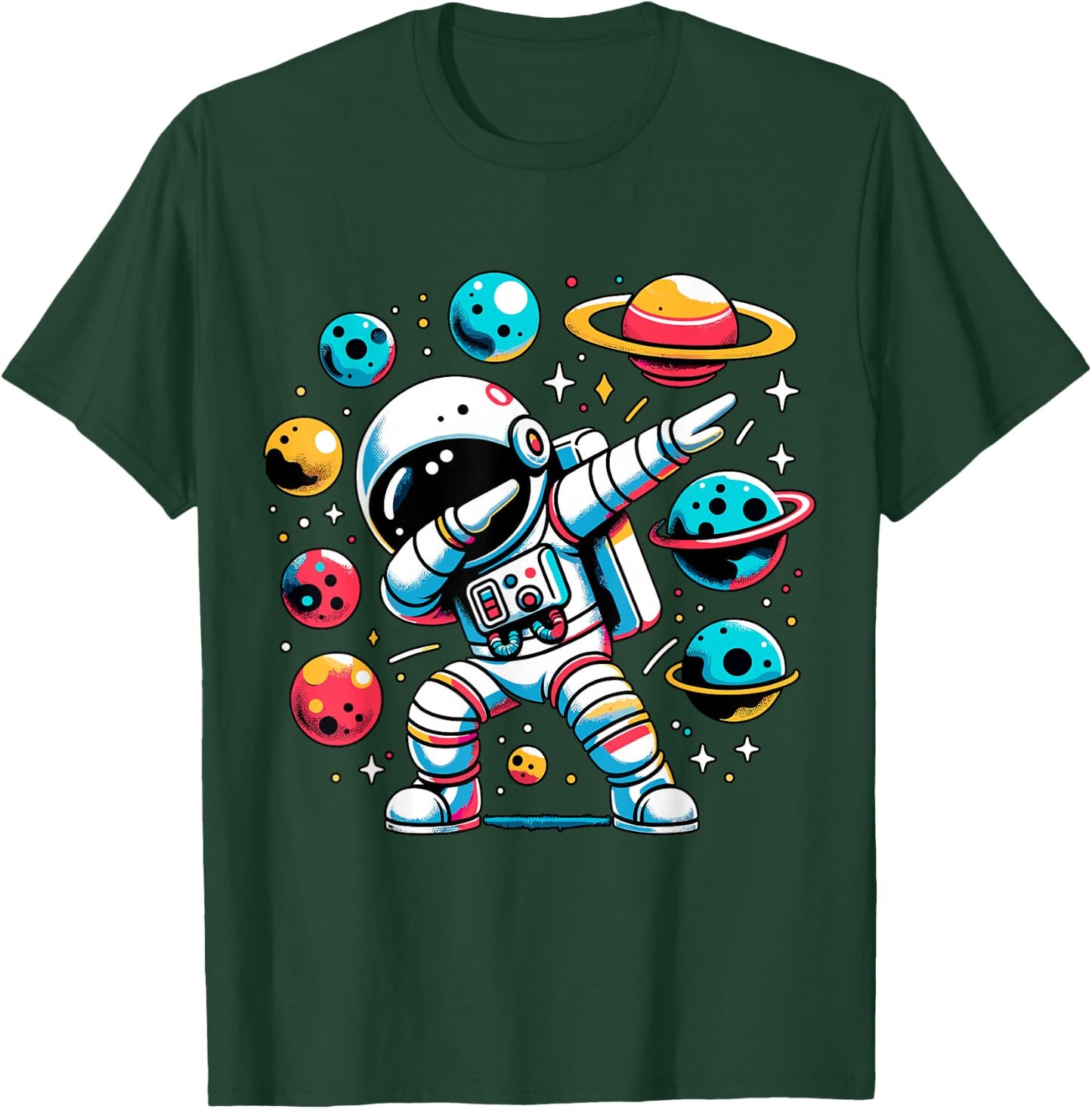 Dabbing Astronaut Space Galaxy T-Shirt - T-Shirt | Forest