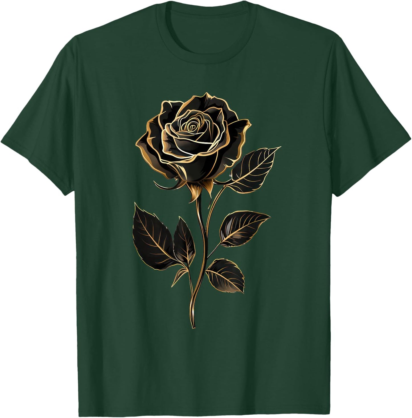 Black Rose Graphic T-Shirt - T-Shirt | Forest