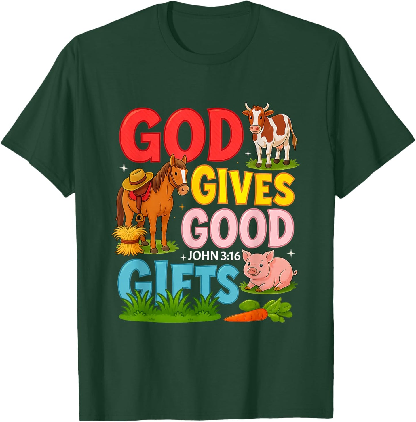 Vacation Bible School Yee Haw VBS 2026 Animal Farm T-Shirt - T-Shirt | Forest