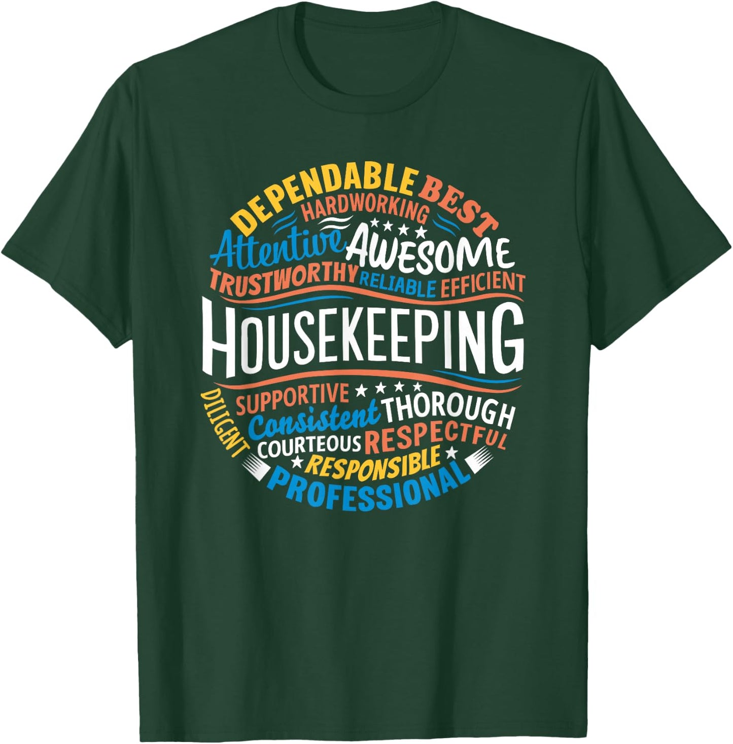 Housekeeping Gifts Week Shirt - Adults Housekeeping Appreciation - Black, Small T-Shirt - T-Shirt | Forest
