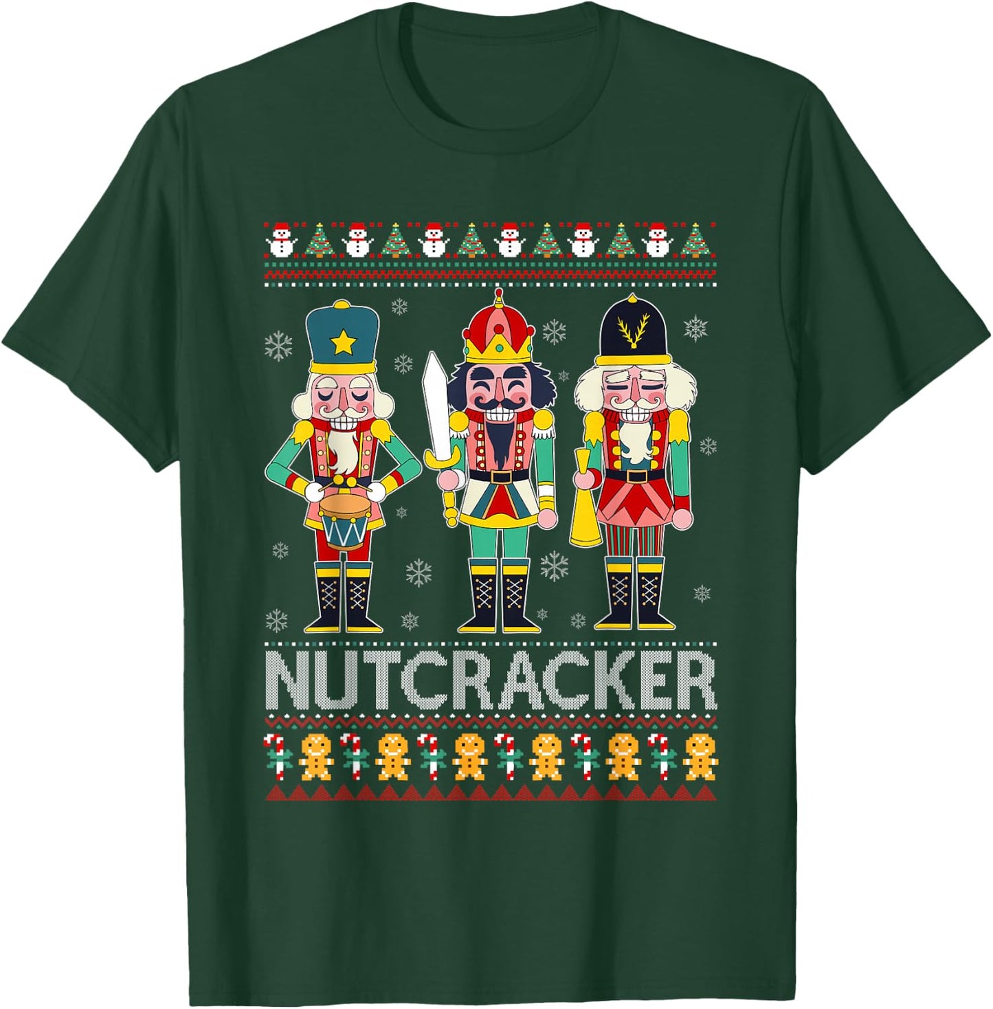 Nutcracker Squad Shirt Funny Ugly Christmas Sweater Xmas T-Shirt - T-Shirt | Forest